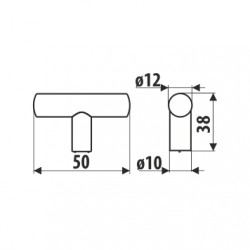 Pomo GS29, oro acero inoxidable