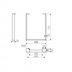 Pata de mesa SR47, 650