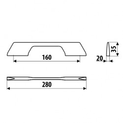 Tirador UA125, aluminio