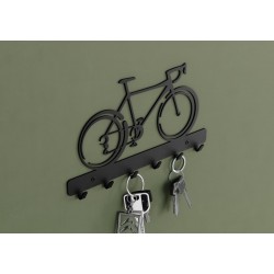 Perchero llaves - bicicleta, negro estructural