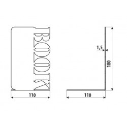 Soporte para libros - book, negro estructural