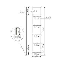 Soporte para estantería SR43