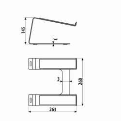 Soporte para portátil AD84, negro estructural