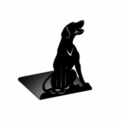 Soporte para libros - perro, negro estructural