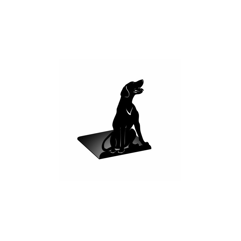 Soporte para libros - perro, negro estructural