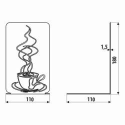 Soporte para libros - taza de café, negro estructural